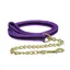Hy Soft Webbing Lead Rein With Chain in Purple/Black